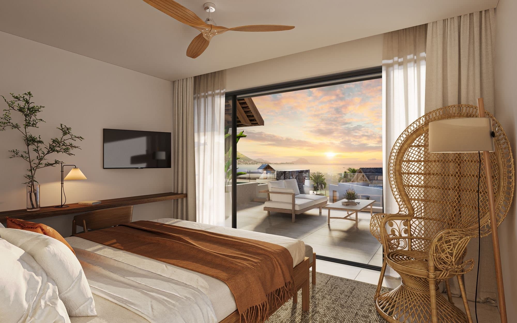 EXCLUSIVE BEACHFRONT PENTHOUSE – FRONT ROW LIVING FACING LE MORNE